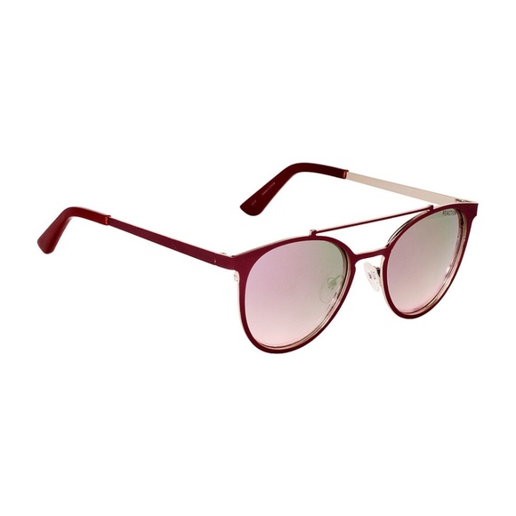 Kenneth Cole Reaction Accessories - Kenneth Cole Wine Red Gold Mirror Sunglasses